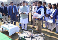 cm says drone technology can boost employment productivity